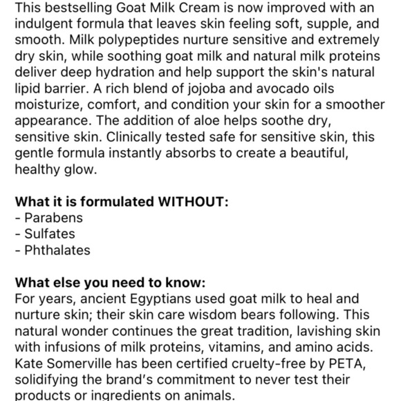 Kate Somerville Goat Milk Moisturizer - Picture 4 of 4